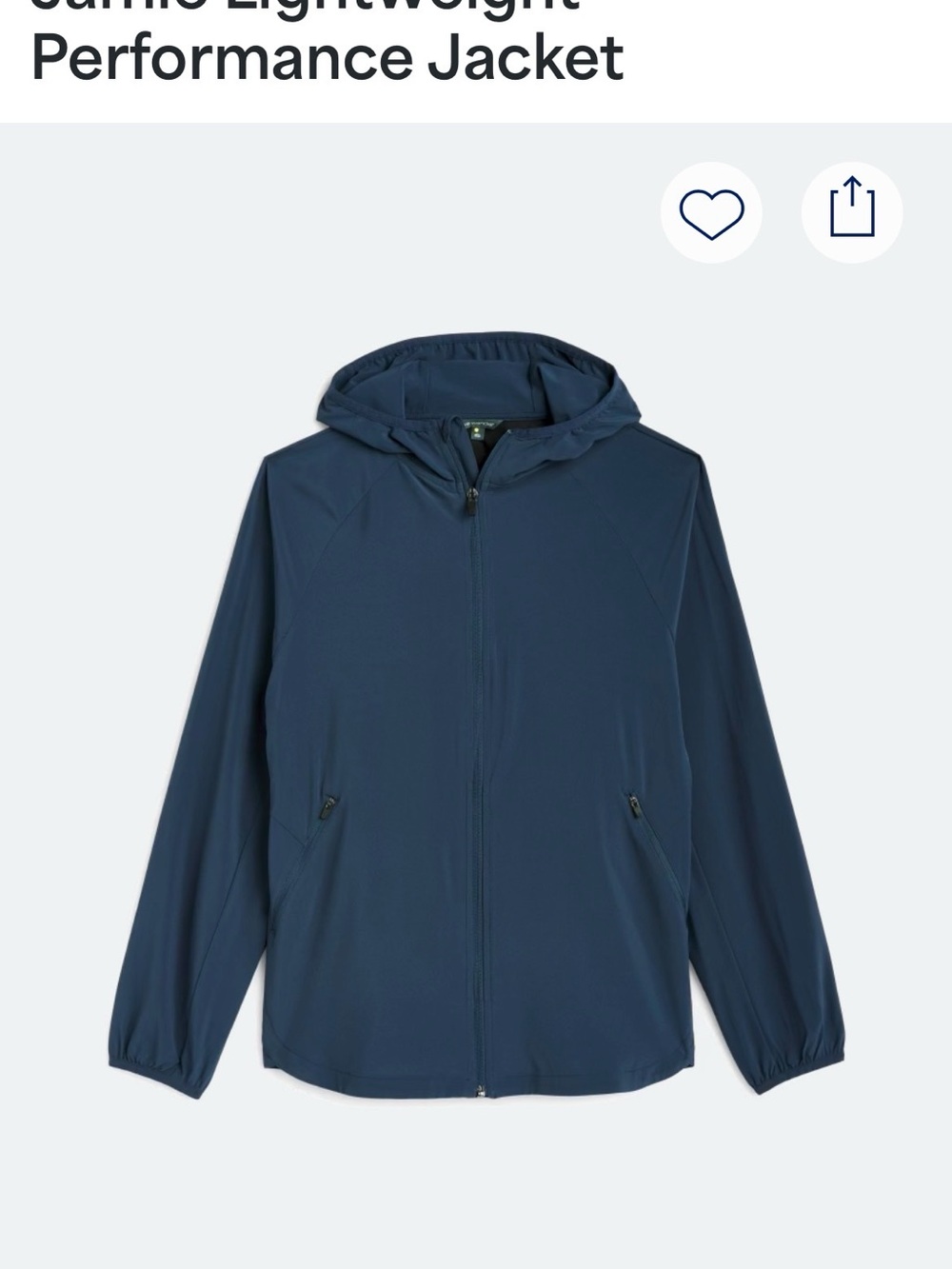Women’s Hooded Performance Jacket in Navy